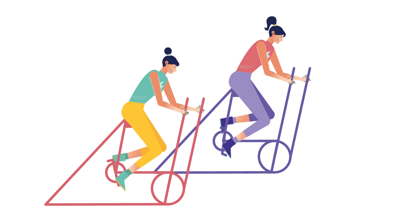 tipfit - zwei Frauen am Rad