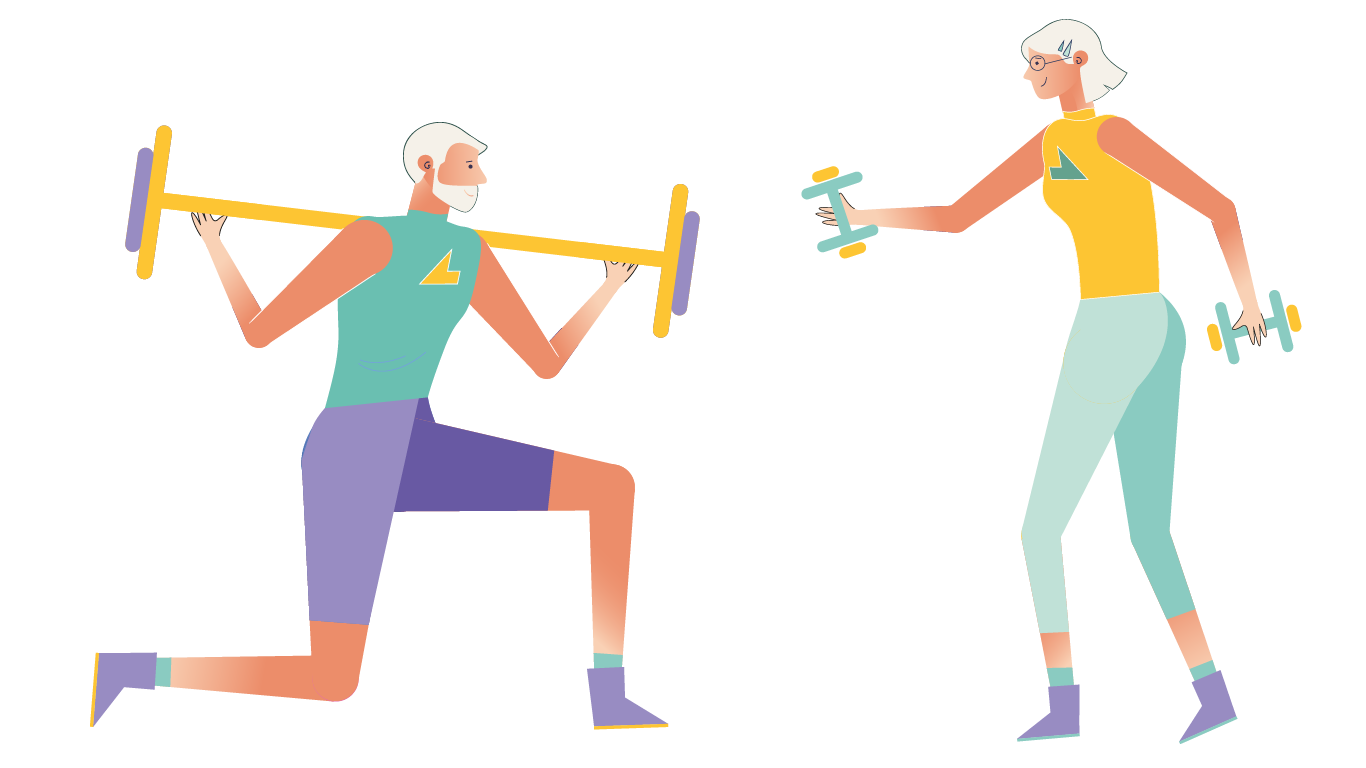 tipfit - Mann und Frau beim Hanteltraining